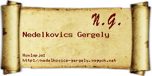 Nedelkovics Gergely névjegykártya